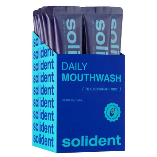 Набір ополіскувачів для ротової порожнини Solident Blackcurrant mint / Смородина-м'ята 20 стіків × 10 мл